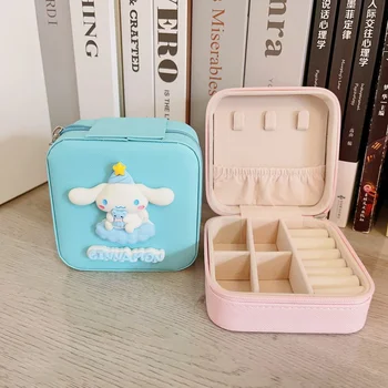 Kawaii Sanrio Hello Kitty Cinnamoroll Kutija za nakit Kuromi Jednoslojni Kutija Za Pohranu Prometna Prijenosni Funky Crtić Kožna Kutija