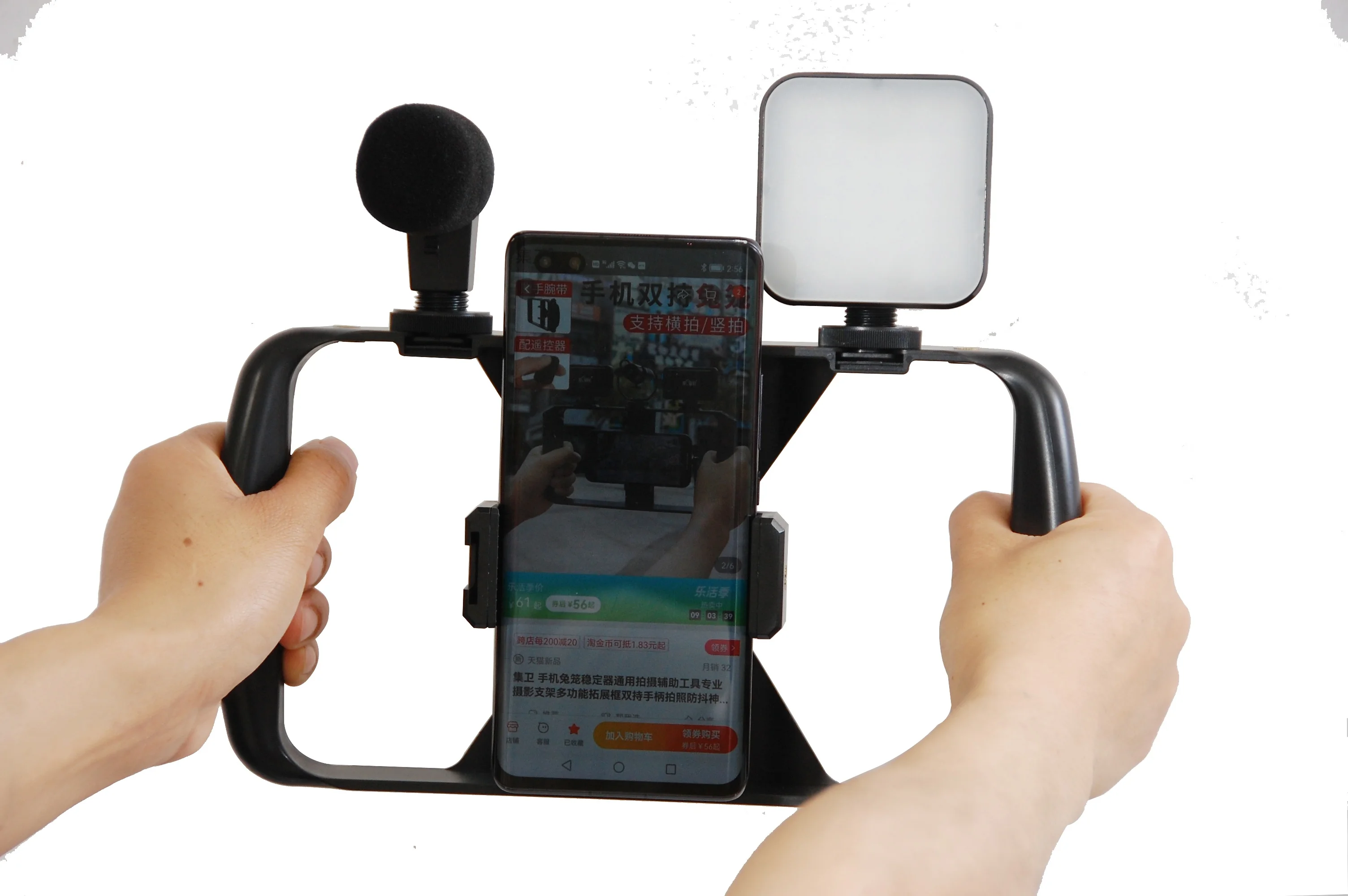 Profesionalni Smartphone uređaji studio Ugradnja LED Komplet Видеосветильника Shotgun Mikrofon Stalak Stalak Setovi studio fotografija Vlogging Kit1
