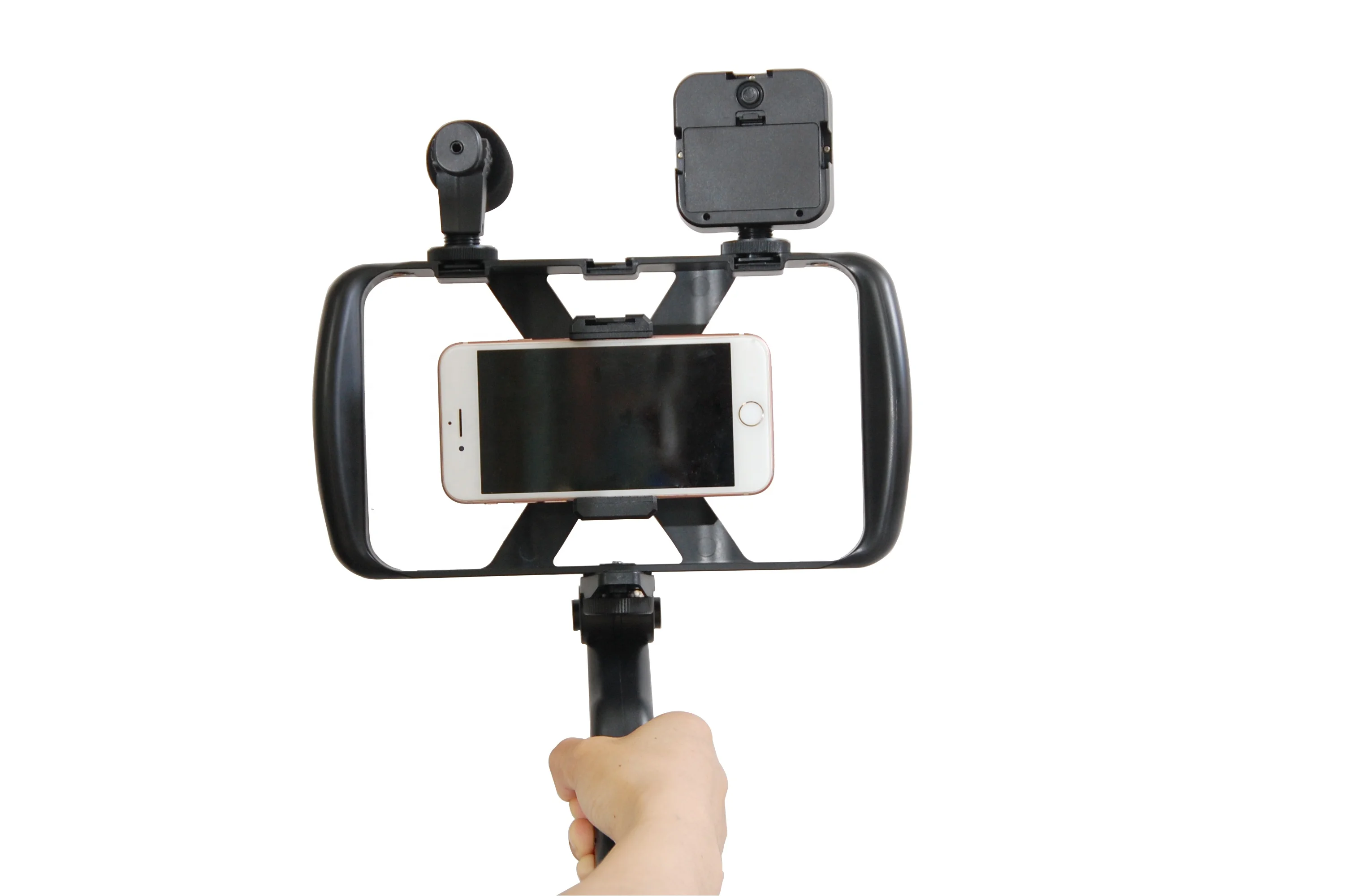 Profesionalni Smartphone uređaji studio Ugradnja LED Komplet Видеосветильника Shotgun Mikrofon Stalak Stalak Setovi studio fotografija Vlogging Kit3