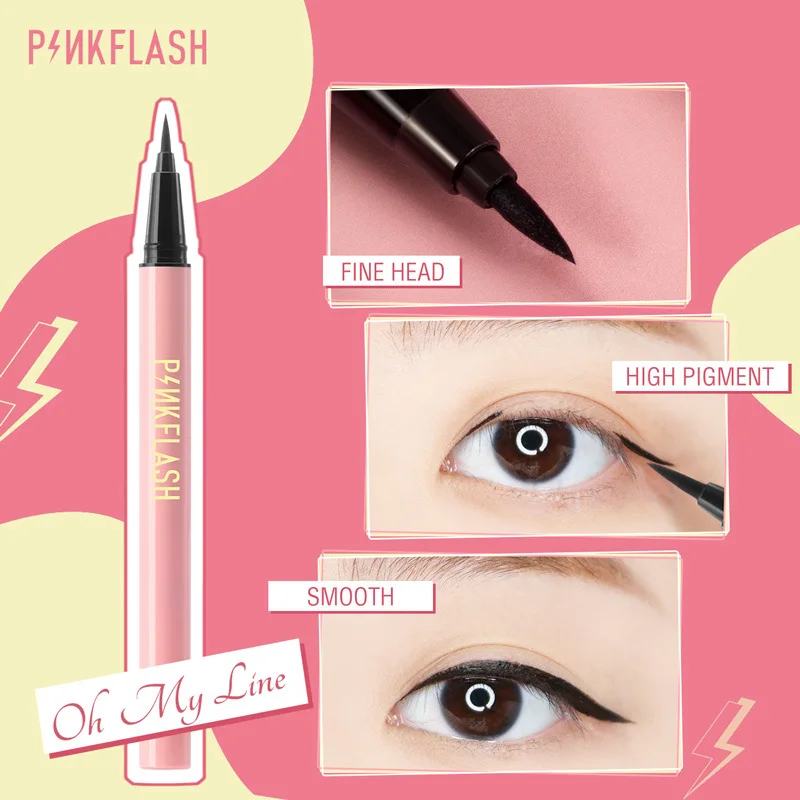 Crna uporne olovka za eyeliner za oči, lijeni vodootporna olovka za oči, otporan na znoj, kozmetički tekućina za šminkanje TSLM15