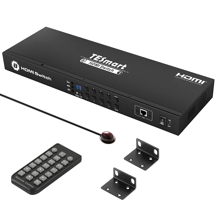 TESmart drugi kućni audio 8x1 HDMI switch 4K @ 60Hz 4: 4: 4 8 ulaz 1 izlaz podržava IR-uprava za Firestick PS4 Roku HDTV0