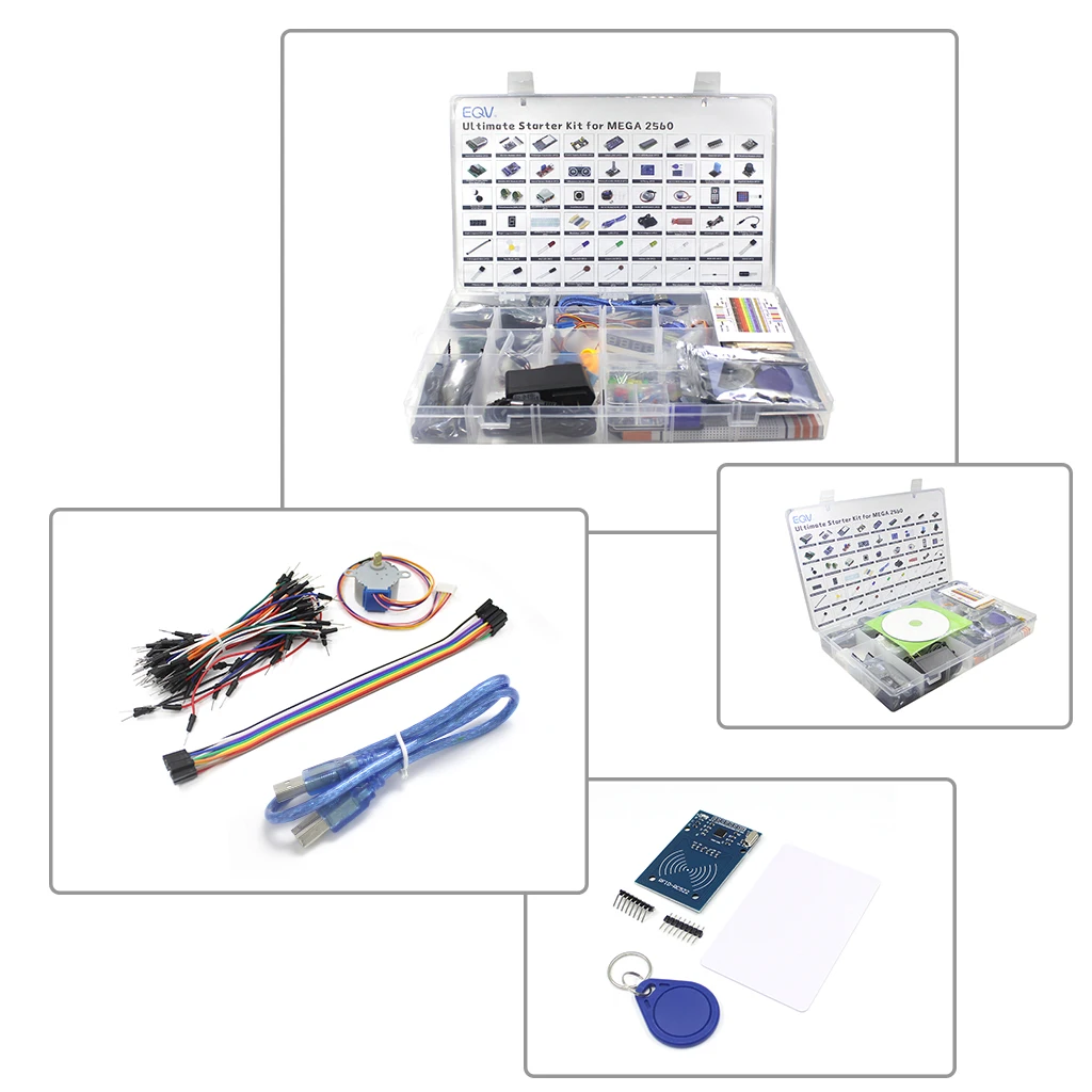 Projekt EQV MEGA 2560 Je Pun Starter kit za Arduino Mega2560 Nano s PŠENICA LCD1602 / Ultrazvučni senzor / Study guide2