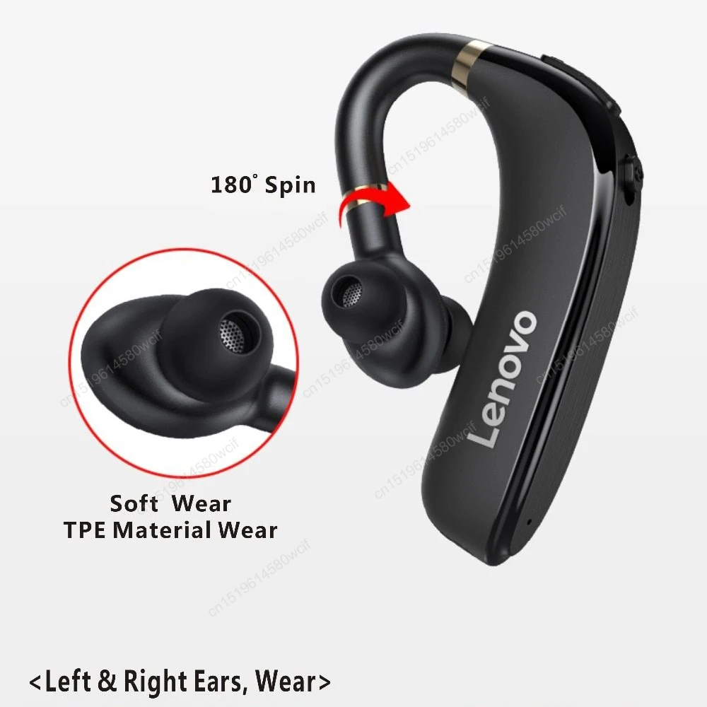 5 kom. slušalice Lenovo HX106 HD Poziv Bežični uho kuka Bluetooth 5.0 Slušalice sa mikrofonom za Hi-Fi stereo vožnje čepići za uši1
