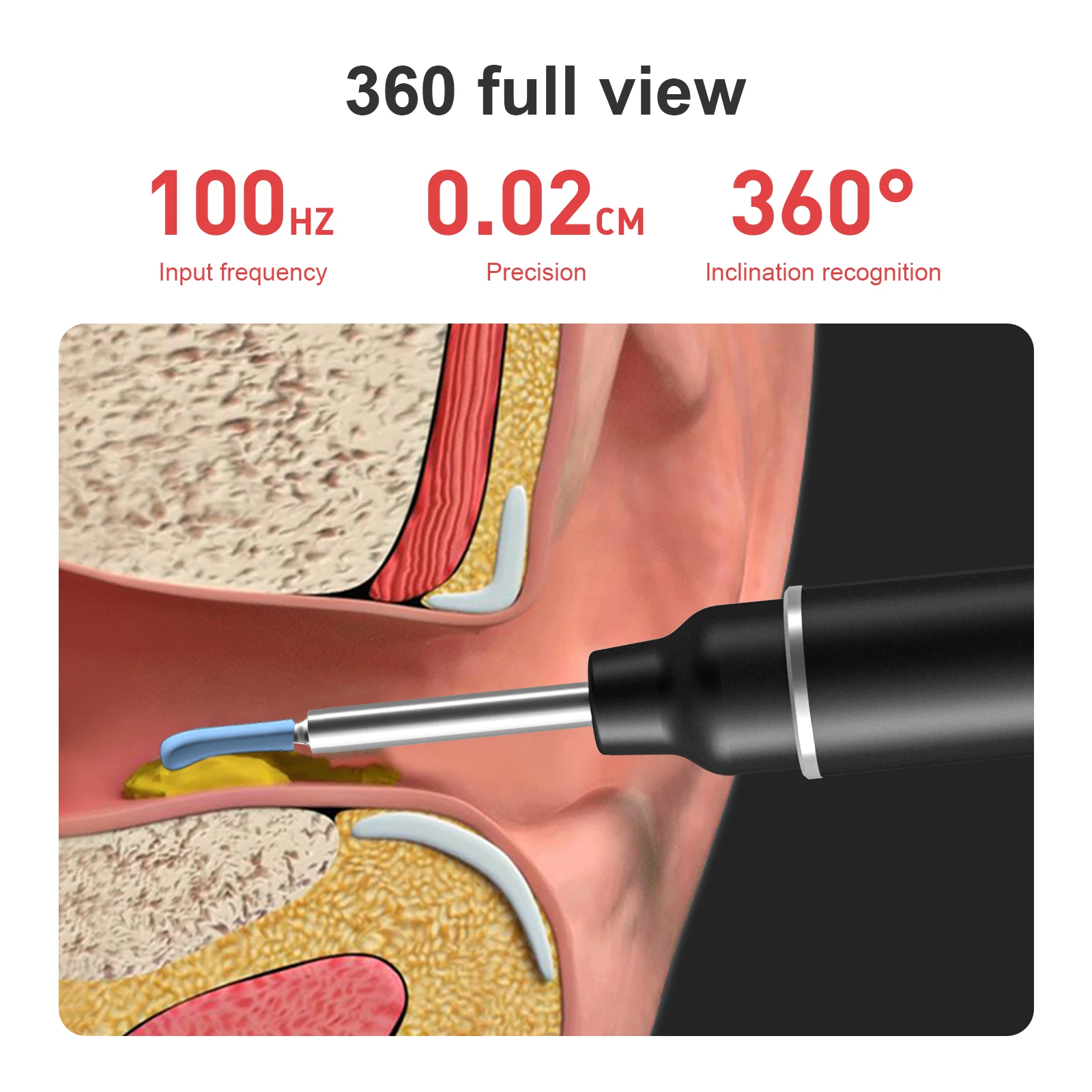WIFI pametan vizualni endoskop za uklanjanje ušni vosak 3 milijuna piksela HD kamera Električni pročišćivač uši za snimanje video zapisa i fotografija2