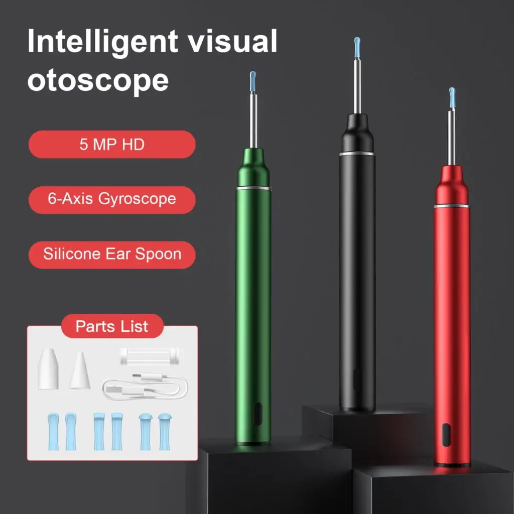 WIFI pametan vizualni endoskop za uklanjanje ušni vosak 3 milijuna piksela HD kamera Električni pročišćivač uši za snimanje video zapisa i fotografija5