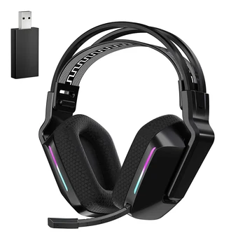 Bežične Bluetooth slušalice EasySMX C09W, igraonica za slušalice RGB s spuštenog traka za glavu, kompatibilna sa PC-u, PS4, PS5, smartphone