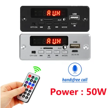 Hands-free MP3-player Dekoder Naknada 12 U Bluetooth5.0 50 W pojačalo za Automobil FM radio Modul Podržava FM TF USB AUX Snimači