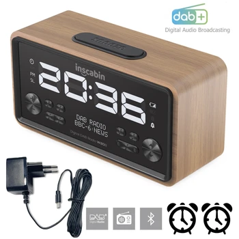 Home desktop Bluetooth zvučnici DAB / FM Digitalni radio budilica s velikim zaslonom Lijep dizajn spavaće sobe kuhinje ureda