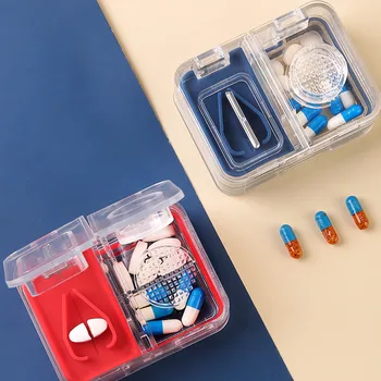 Mali trg решетчатая komplet s dva пыленепроницаемой kutijom za rezanje vitaminskih tableta za putovanja
