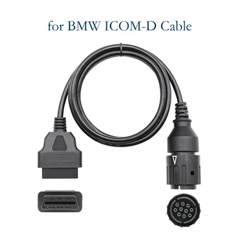 Motocikl Kabel za BMW motocikala ICOM D OBD2 Konektor 10-Pinski Adapter OBDII Dijagnostički Produžni kabel 10Pin-16Pin Savršeno