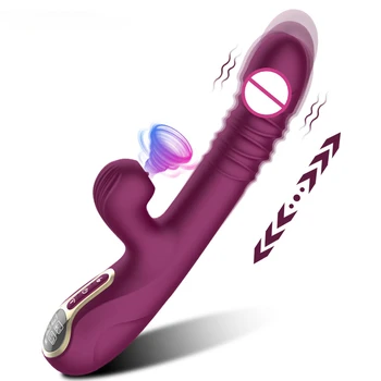 Push vibrator Seks-igračka za žene, dojenče za klitoris, stimulans G-točke, Automatski teleskopski ženska masturbacija