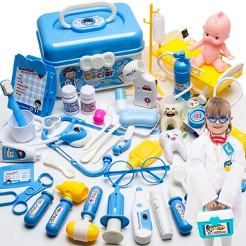 Skup liječnika za dječje igračke, igranje uloga igre za djevojčice, pribor za bolnice, medicinski skup, torba za alat medicinske sestre za bebe, poklon za rođendan